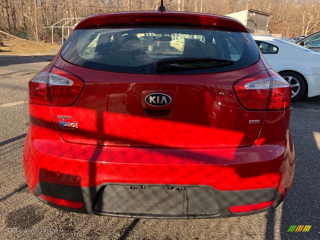 2013 Rio LX 5-Door - Signal Red / Black photo #7