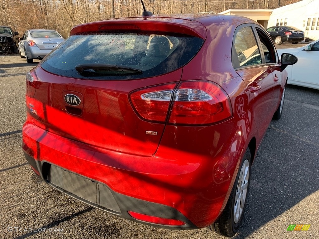 2013 Rio LX 5-Door - Signal Red / Black photo #8