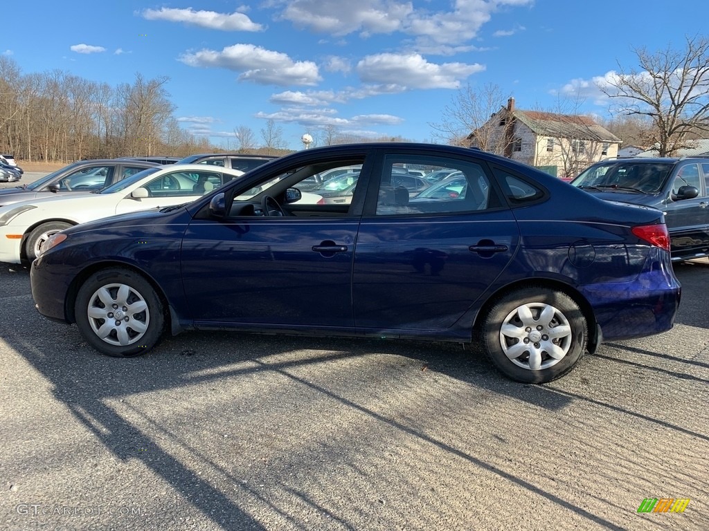 2008 Elantra GLS Sedan - Regatta Blue Metallic / Beige photo #4