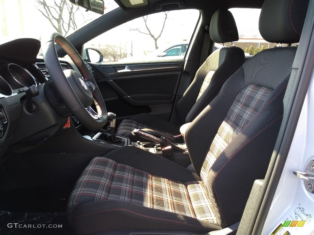2019 Golf GTI S - White Silver Metallic / Titan Black/Clark Plaid photo #3