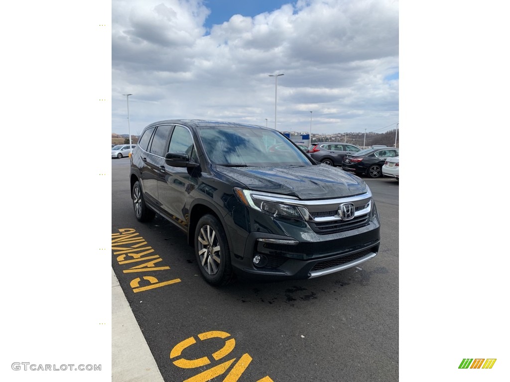 2019 Pilot EX-L AWD - Black Forest Pearl / Beige photo #4