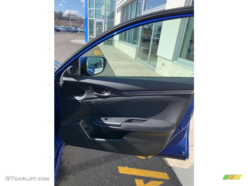 2019 Civic EX Hatchback - Agean Blue Metallic / Black photo #25