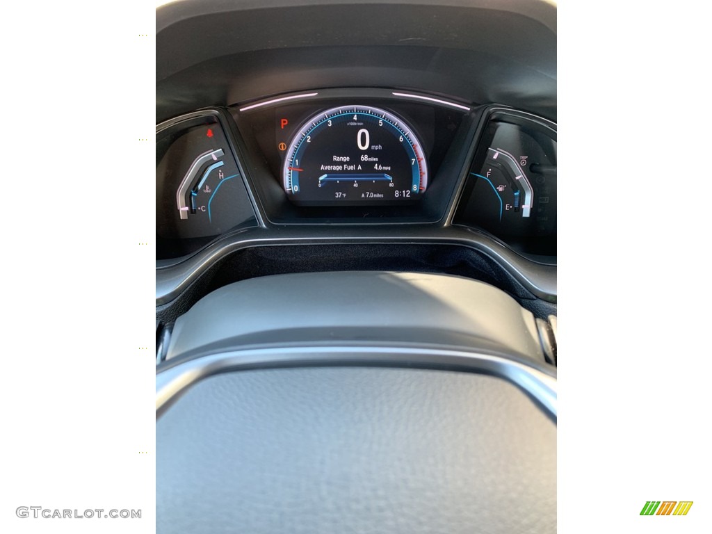 2019 Civic EX Hatchback - Agean Blue Metallic / Black photo #31