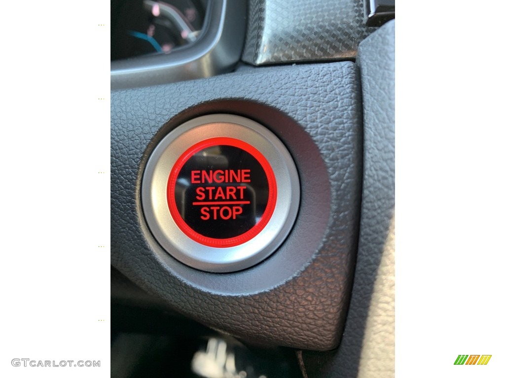 2019 Civic EX Hatchback - Agean Blue Metallic / Black photo #37