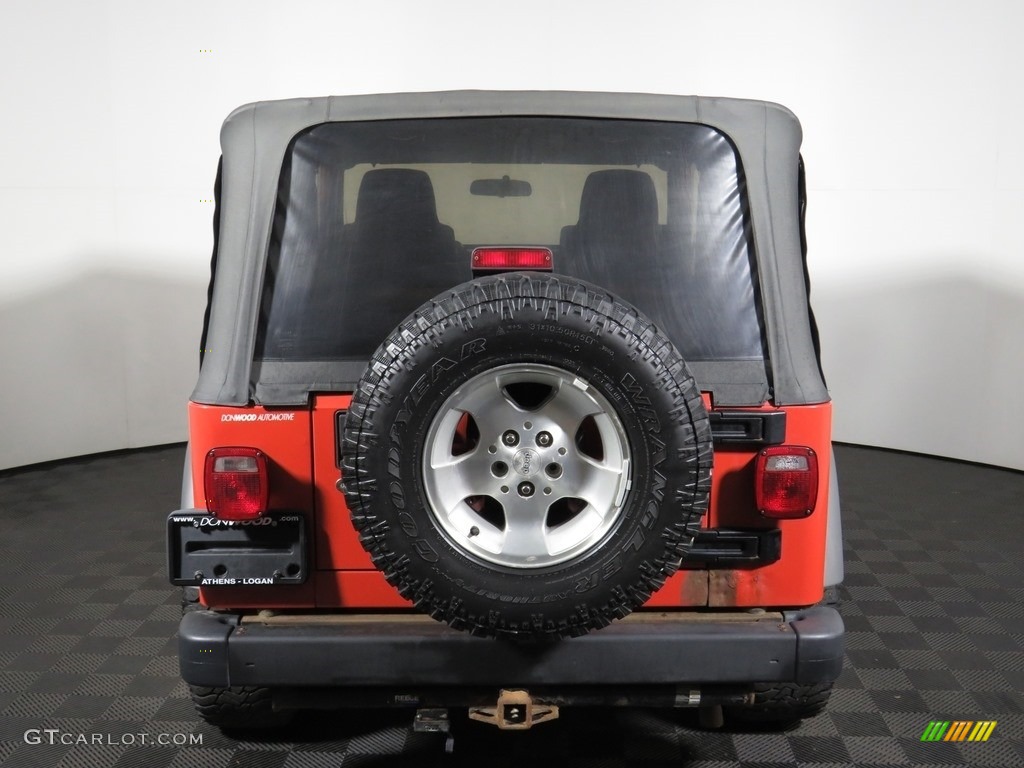 2005 Wrangler X 4x4 - Impact Orange / Dark Slate Gray photo #5