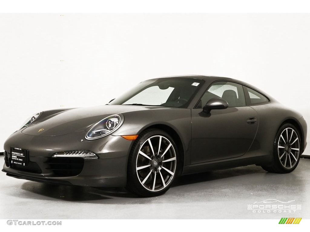 2014 911 Carrera Coupe - Agate Grey Metallic / Black photo #3