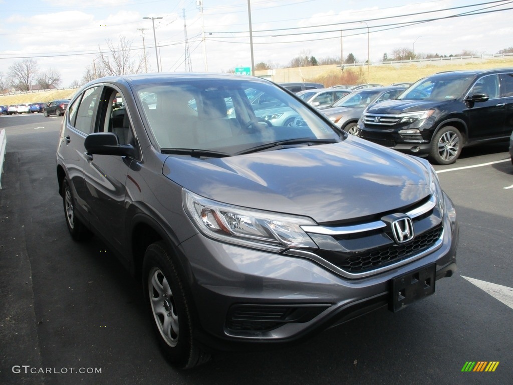 2016 CR-V LX AWD - Modern Steel Metallic / Gray photo #7