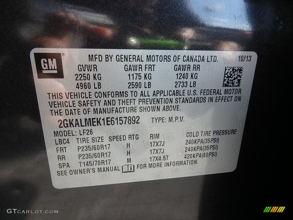 2014 Terrain SLE - Iridium Metallic / Jet Black photo #21