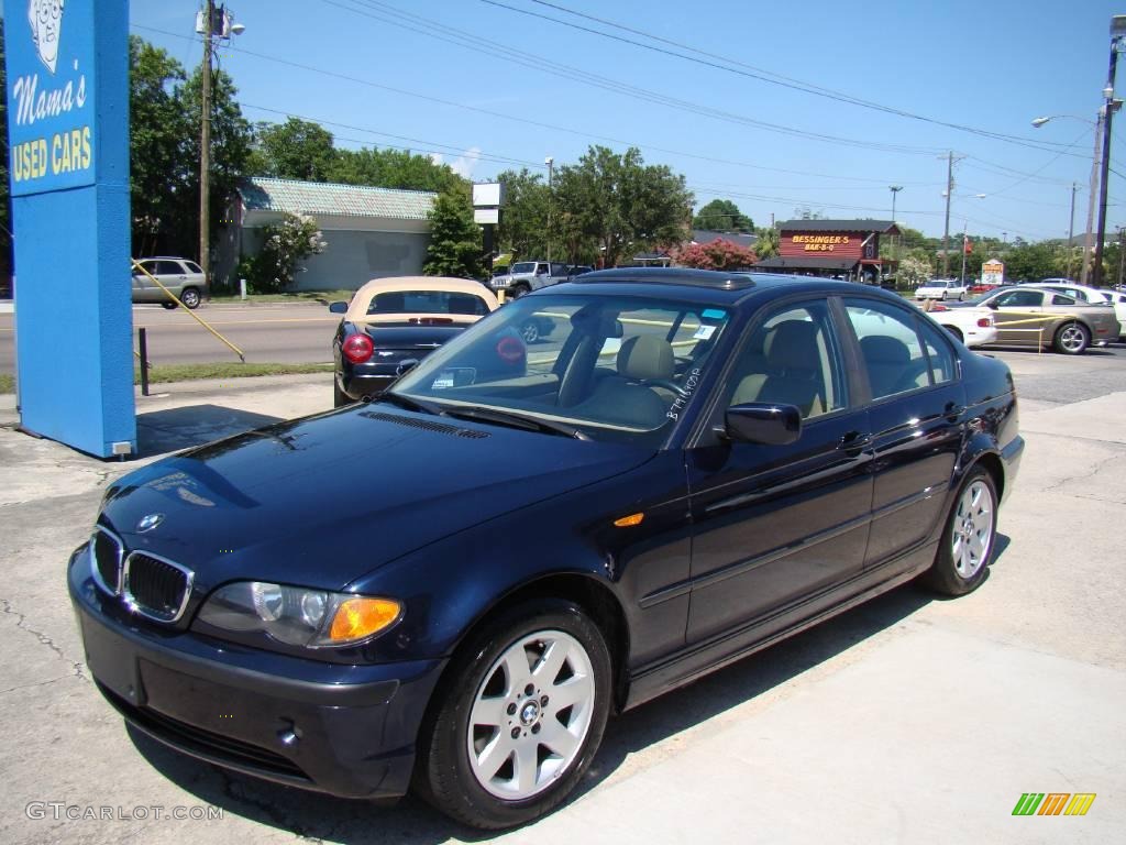 2003 3 Series 325i Sedan - Orient Blue Metallic / Beige photo #4