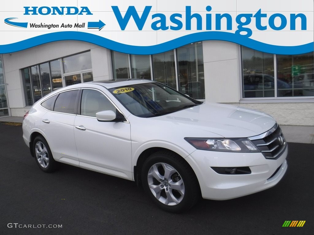 2010 Accord Crosstour EX-L 4WD - White Diamond Pearl / Ivory photo #1