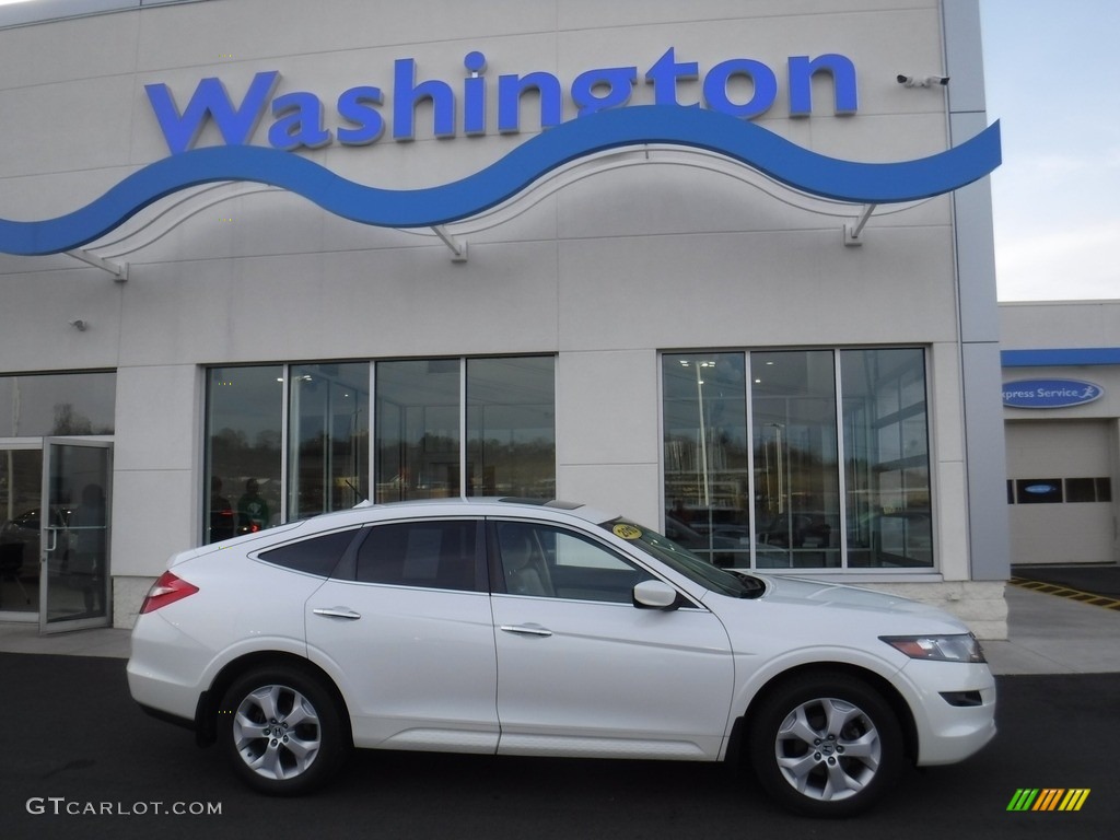 2010 Accord Crosstour EX-L 4WD - White Diamond Pearl / Ivory photo #2