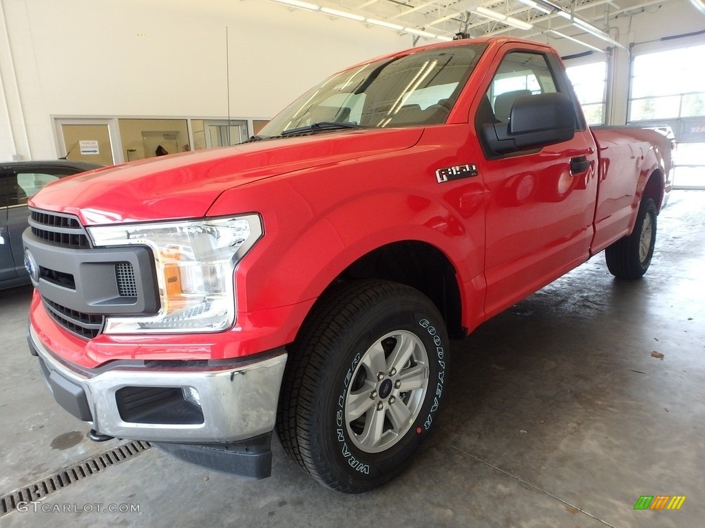 2019 F150 XL Regular Cab 4x4 - Race Red / Earth Gray photo #4