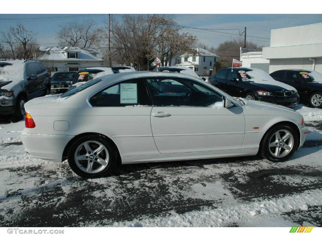 2002 3 Series 325i Coupe - Alpine White / Black photo #8