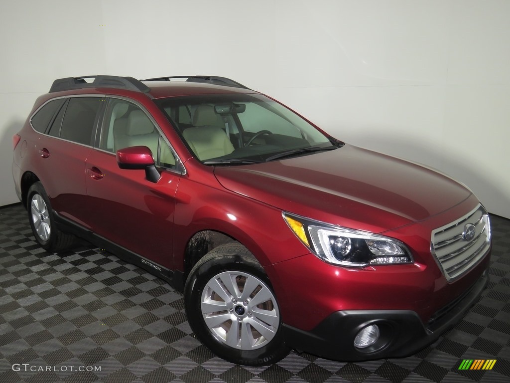 2017 Outback 2.5i Premium - Venetian Red Pearl / Warm Ivory photo #2