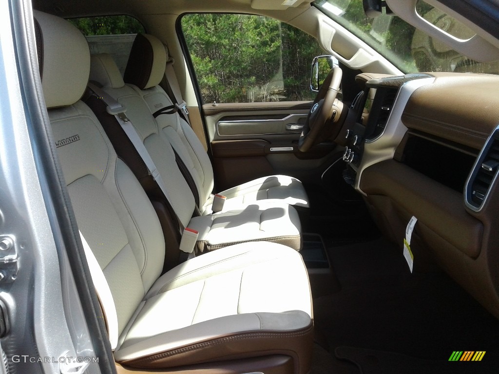 2019 1500 Laramie Quad Cab 4x4 - Billett Silver Metallic / Mountain Brown/Light Frost Beige photo #16