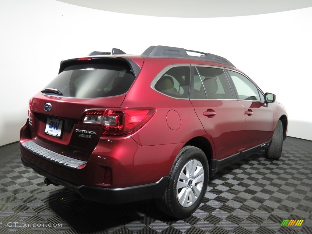 2017 Outback 2.5i Premium - Venetian Red Pearl / Warm Ivory photo #17