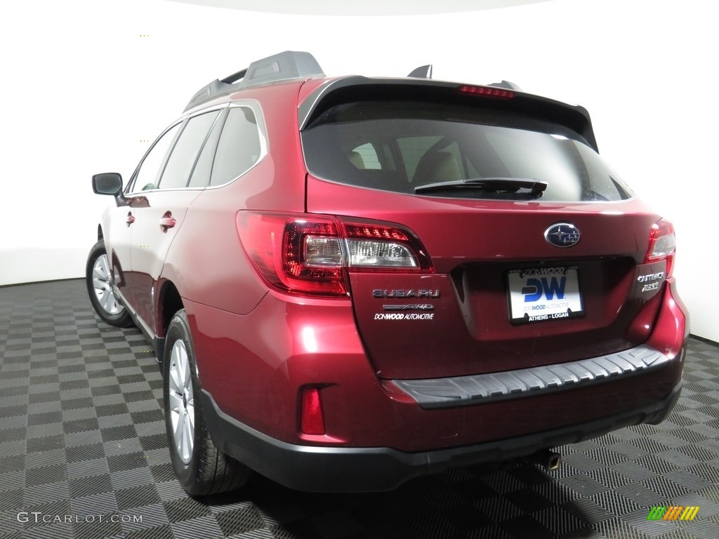 2017 Outback 2.5i Premium - Venetian Red Pearl / Warm Ivory photo #18