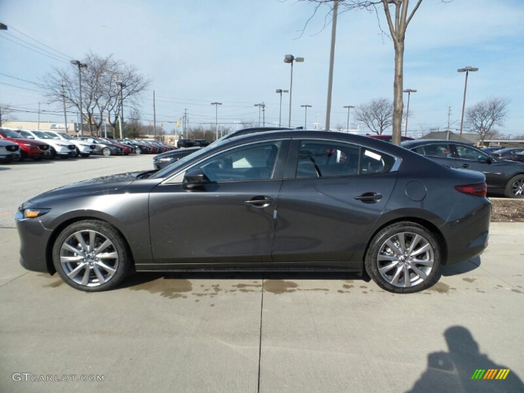 Machine Gray Metallic 2019 Mazda MAZDA3 Select Sedan Exterior Photo #132467437