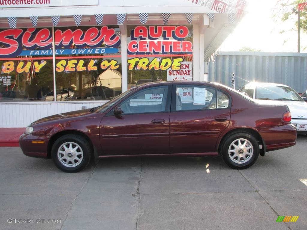 1997 Malibu LS Sedan - Dark Carmine Red Metallic / Medium Grey photo #1