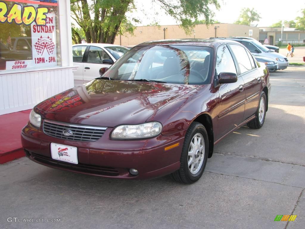 1997 Malibu LS Sedan - Dark Carmine Red Metallic / Medium Grey photo #2