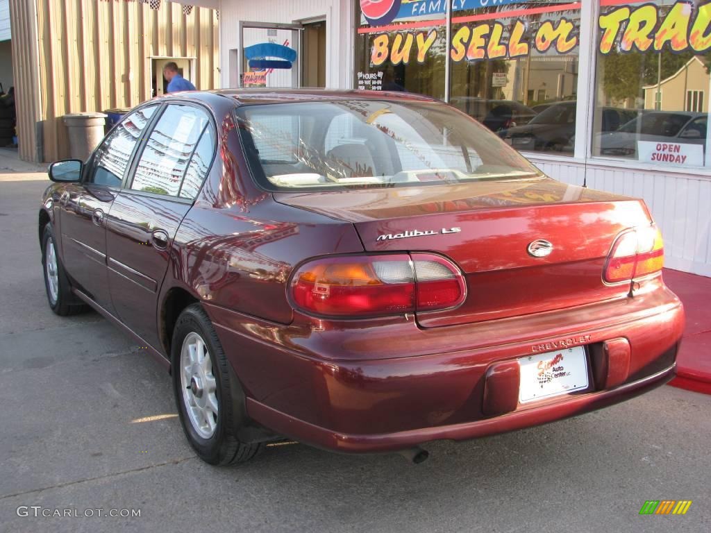 1997 Malibu LS Sedan - Dark Carmine Red Metallic / Medium Grey photo #3