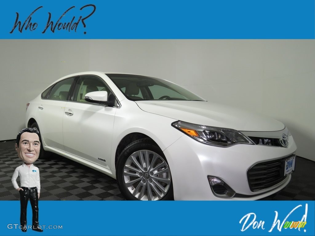 2014 Avalon Hybrid XLE Premium - Blizzard Pearl / Almond photo #1