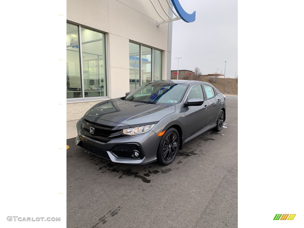 2019 Civic EX Hatchback - Polished Metal Metallic / Black/Ivory photo #2