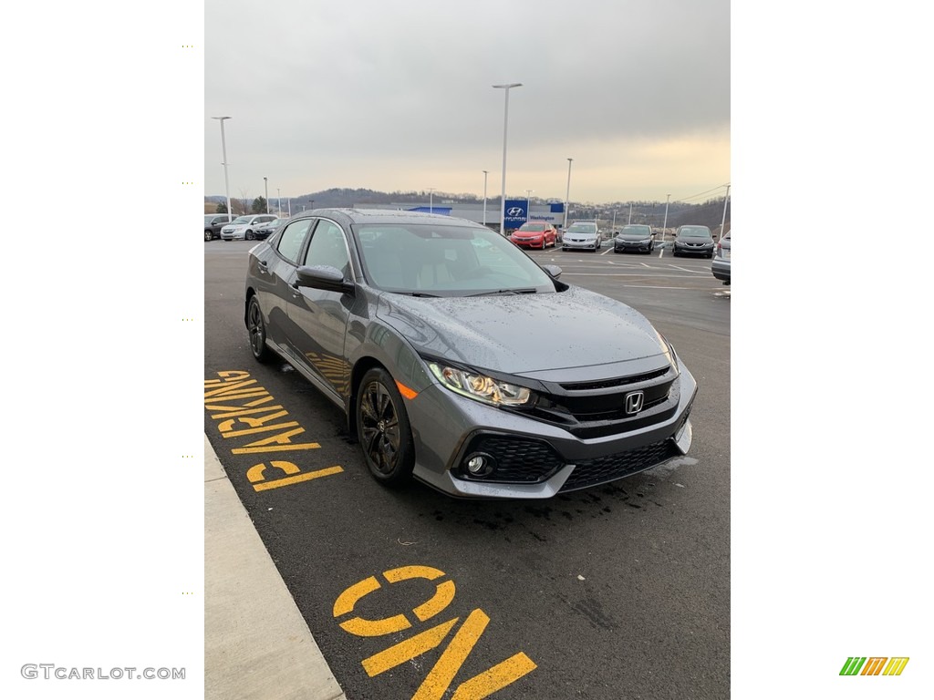 2019 Civic EX Hatchback - Polished Metal Metallic / Black/Ivory photo #4