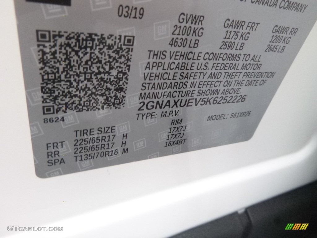 2019 Equinox LT AWD - Summit White / Jet Black photo #16