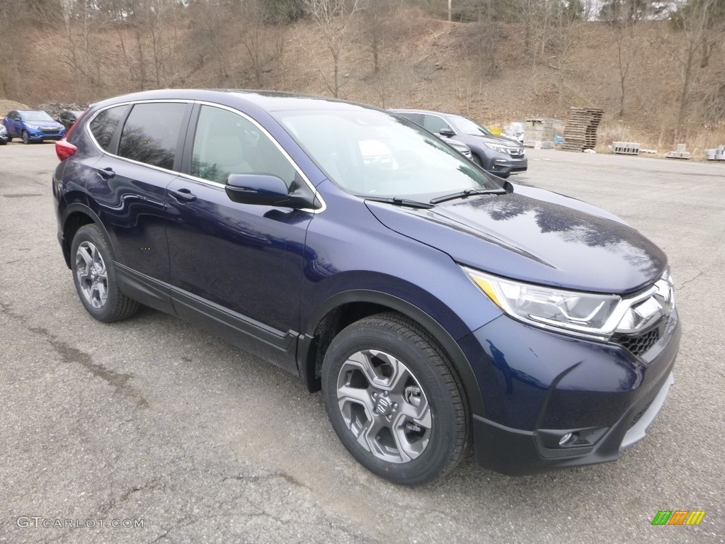 2019 CR-V EX-L AWD - Obsidian Blue Pearl / Gray photo #5