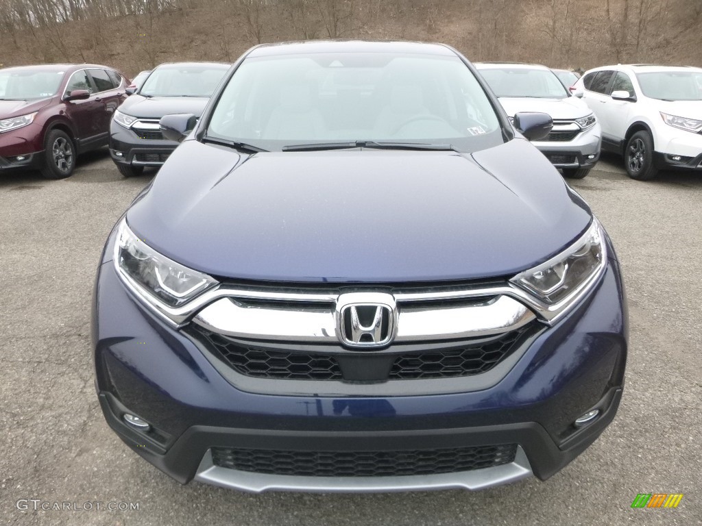 2019 CR-V EX-L AWD - Obsidian Blue Pearl / Gray photo #6
