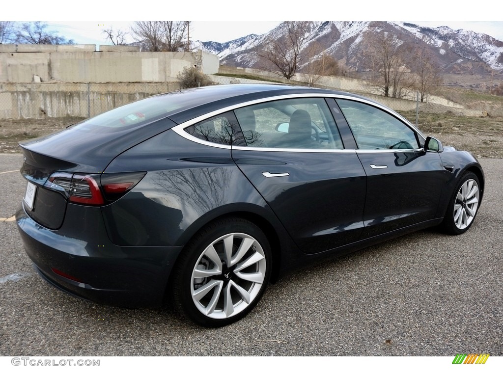 Midnight Silver Metallic 2018 Tesla Model 3 Long Range Exterior Photo #132480648