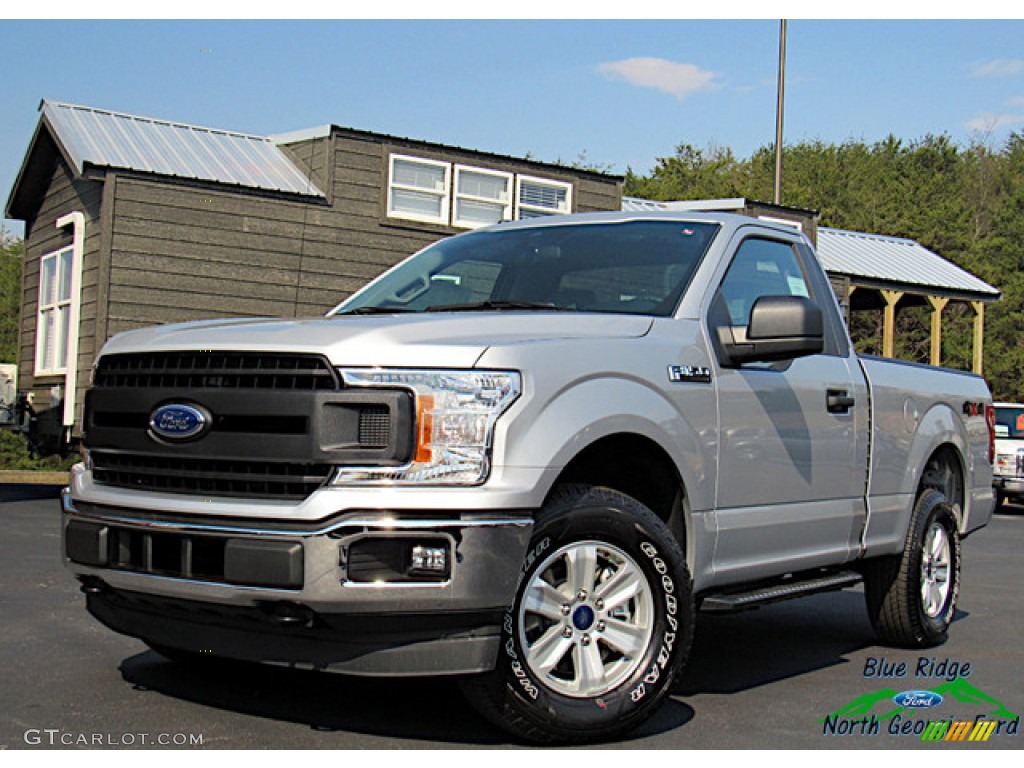 2019 F150 XL Regular Cab 4x4 - Ingot Silver / Earth Gray photo #1