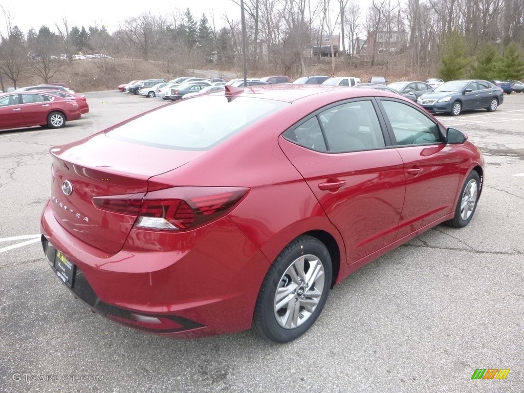 2019 Elantra SEL - Scarlet Red / Gray photo #2