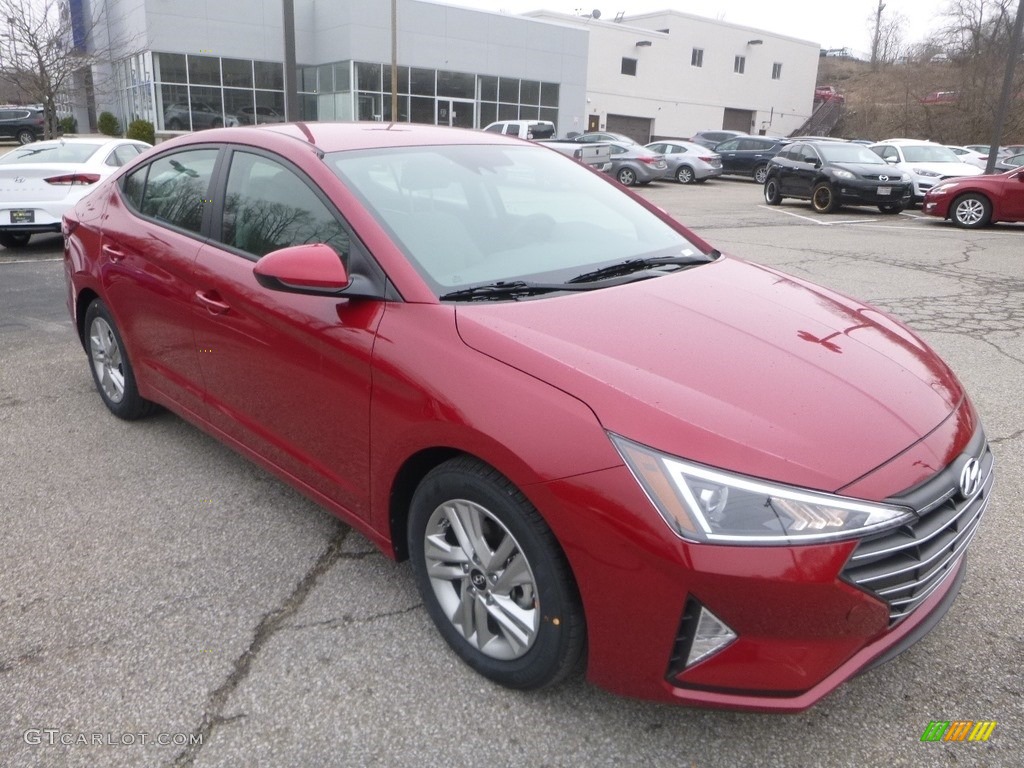2019 Elantra SEL - Scarlet Red / Gray photo #3