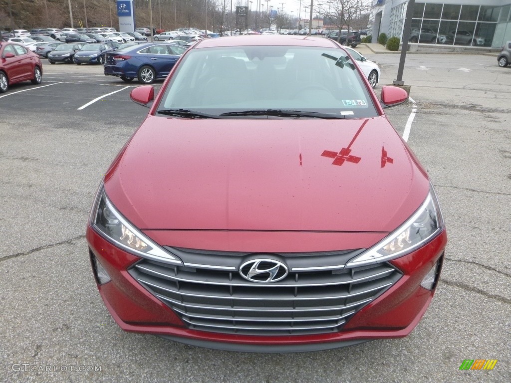 2019 Elantra SEL - Scarlet Red / Gray photo #4