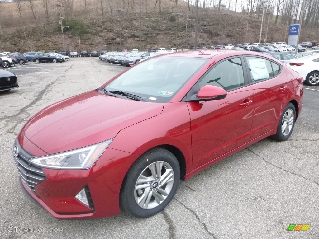 2019 Elantra SEL - Scarlet Red / Gray photo #5