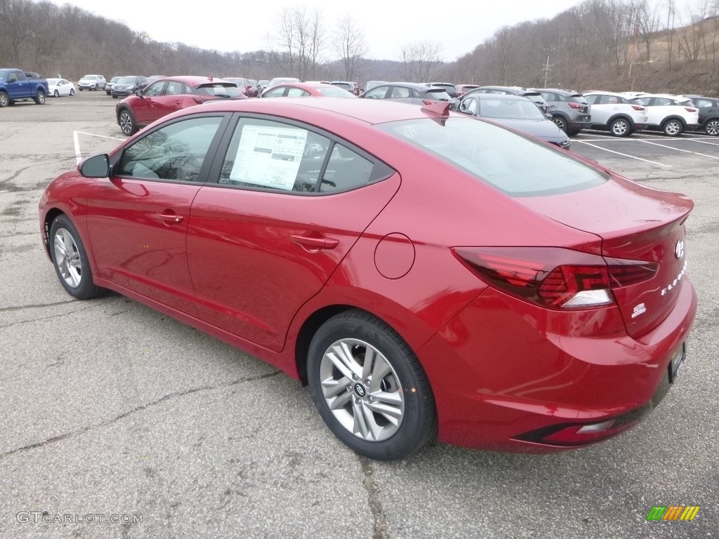 2019 Elantra SEL - Scarlet Red / Gray photo #6