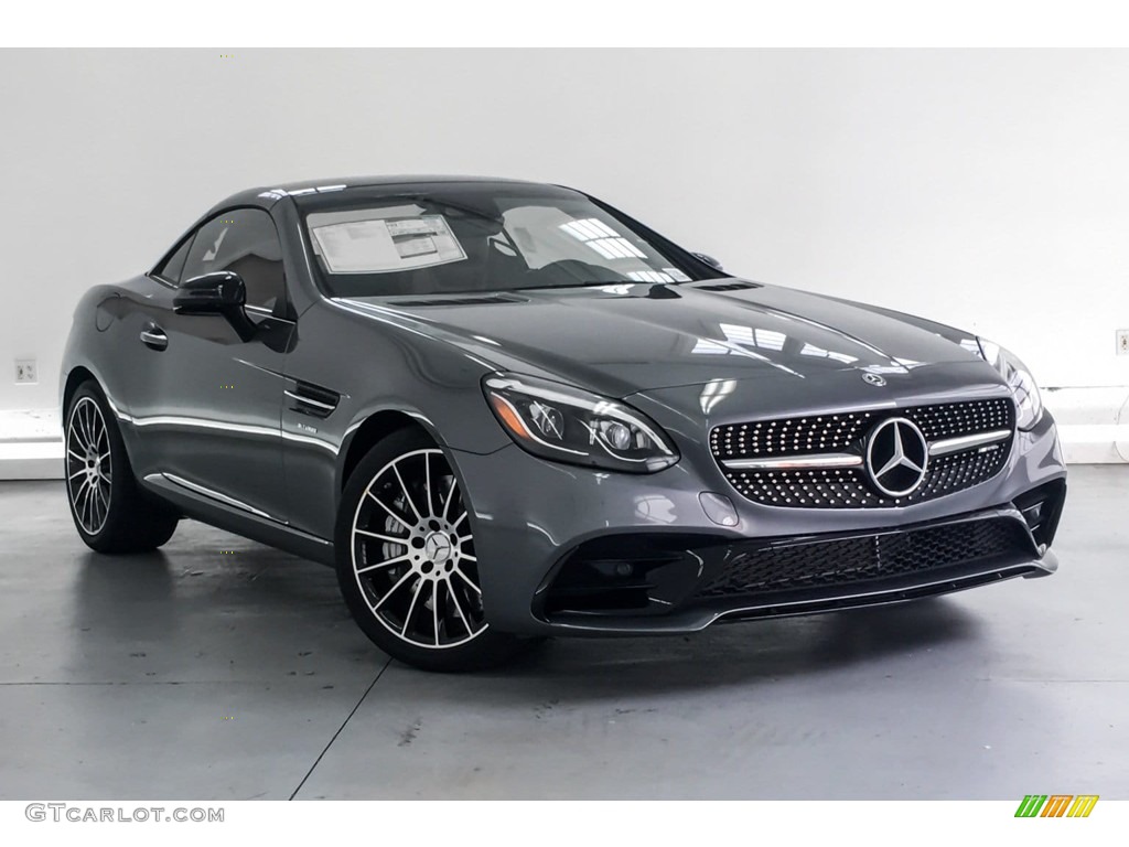 2019 SLC 43 AMG Roadster - Selenite Gray Metallic / Saddle Brown photo #12