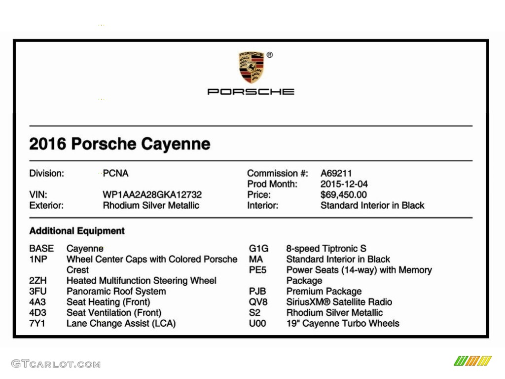 2016 Cayenne  - Rhodium Silver Metallic / Black photo #27