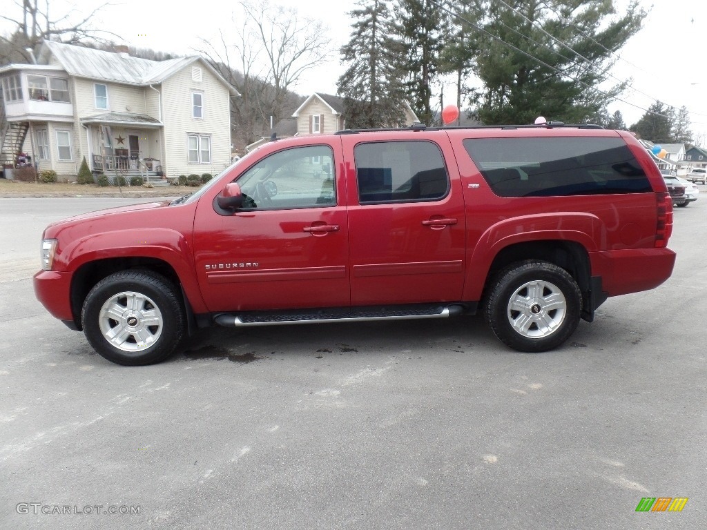 2013 Suburban LT 4x4 - Crystal Red Tintcoat / Light Cashmere/Dark Cashmere photo #5