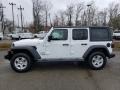 2019 Bright White Jeep Wrangler Unlimited Sport 4x4  photo #3