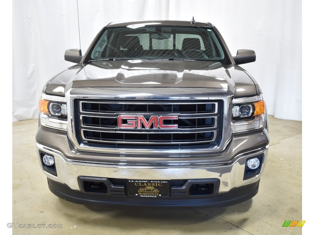 2015 Sierra 1500 SLE Double Cab 4x4 - Bronze Alloy Metallic / Jet Black photo #4