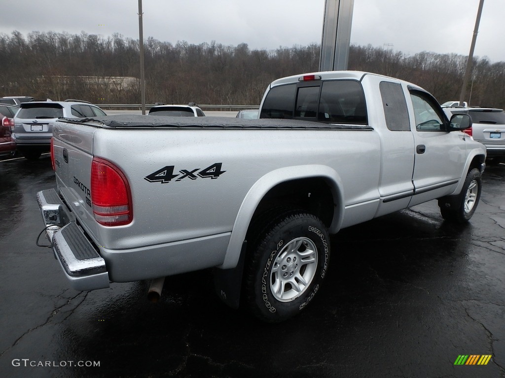2004 Dakota SLT Club Cab 4x4 - Bright Silver Metallic / Dark Slate Gray photo #11