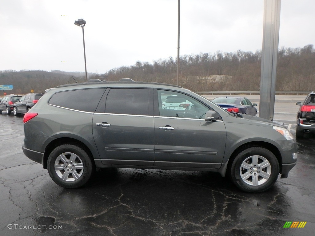 2011 Traverse LT AWD - Steel Green Metallic / Ebony/Ebony photo #5
