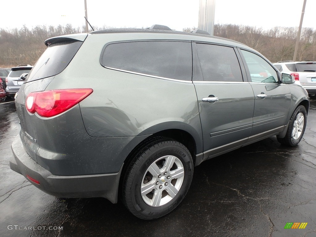 2011 Traverse LT AWD - Steel Green Metallic / Ebony/Ebony photo #9