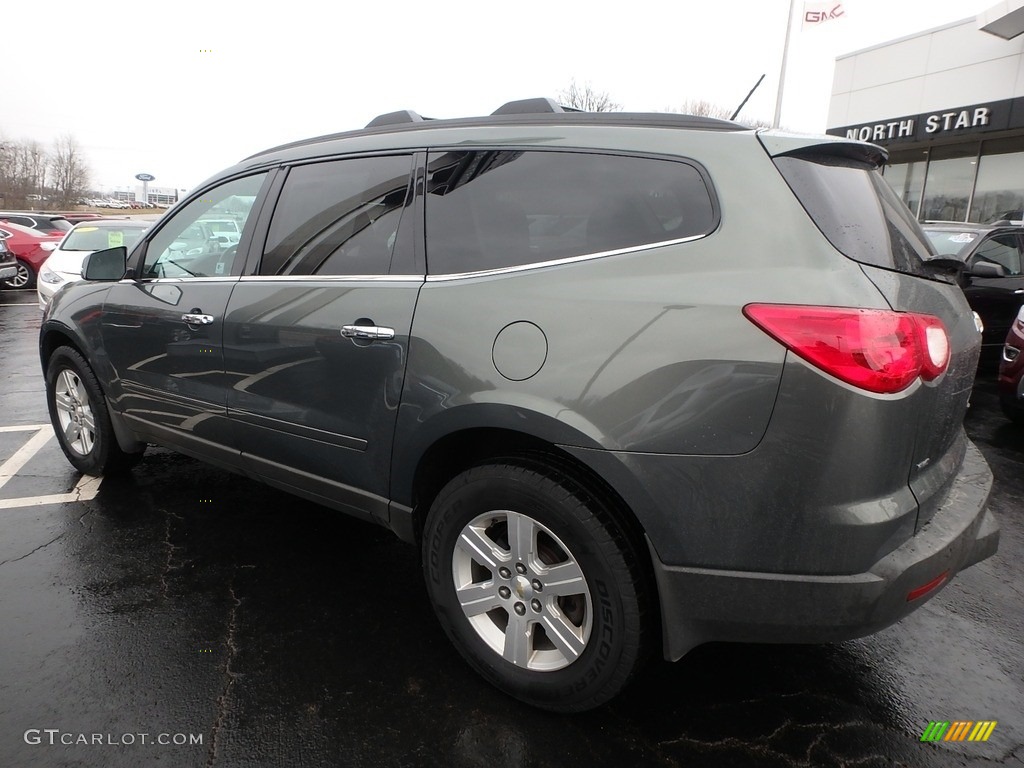 2011 Traverse LT AWD - Steel Green Metallic / Ebony/Ebony photo #12