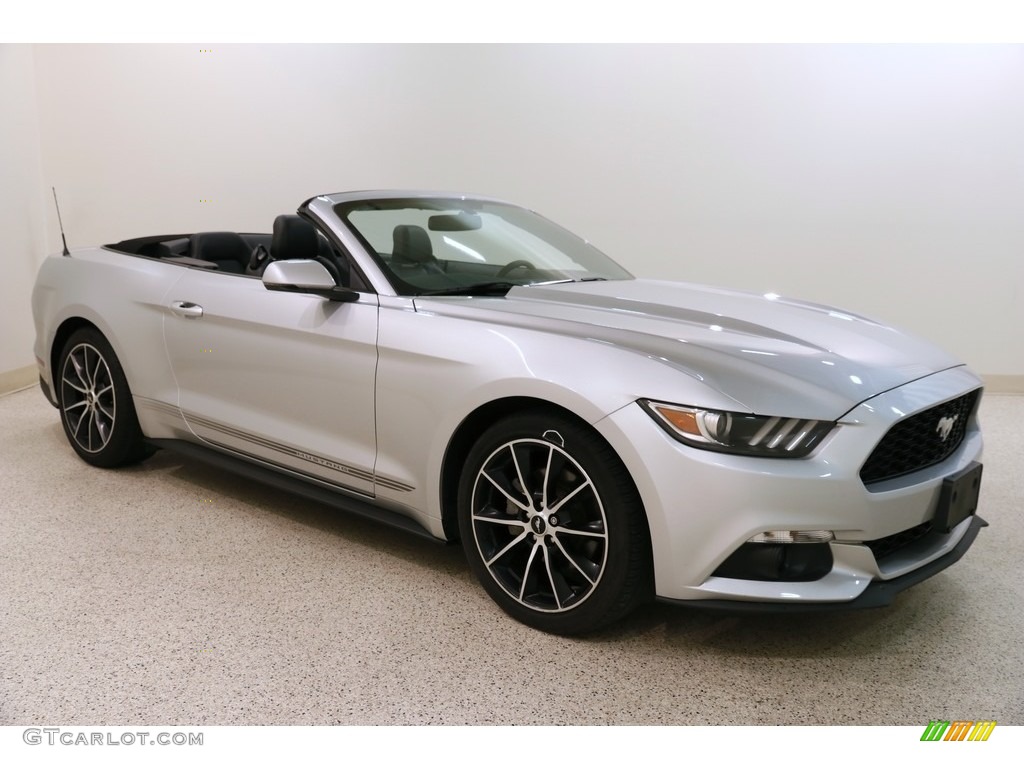 2016 Mustang EcoBoost Premium Convertible - Ingot Silver Metallic / Ebony photo #1