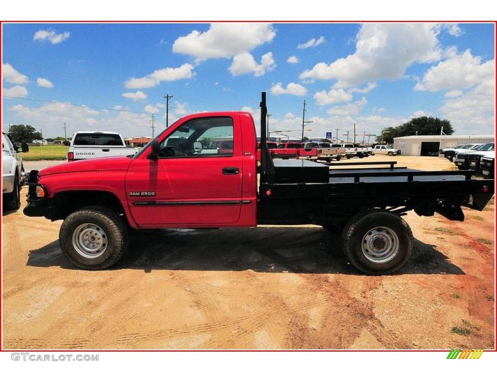 1997 Ram 2500 Laramie Regular Cab 4x4 - Flame Red / Gray photo #2
