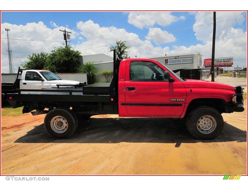 1997 Ram 2500 Laramie Regular Cab 4x4 - Flame Red / Gray photo #7